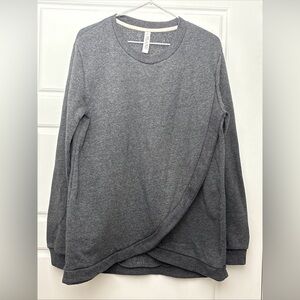Latched Mama Nursing Sweatshirt Sz Lrg L Large Charcoal Grey